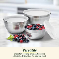 Stainless Steel Mixing Bowls with Lids