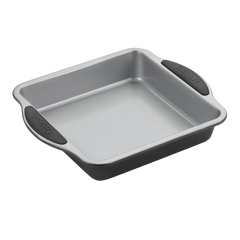 Easy Grip® Silicone Grip Nonstick 9" Square Cake Pan