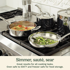 French Classic Tri-Ply Stainless Cookware 10 Piece Set
