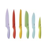 12 Piece Ceramic Coated Color Knife Set with Blade Guards
