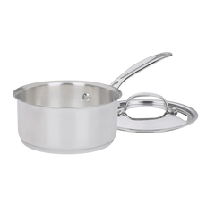 Chef's Classic™ Stainless 1 Qt. Saucepan with Cover