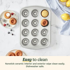 Chef's Classic™ Non-Stick 12-Cup Mini Fluted Cake Pan