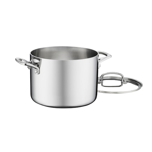 French Classic Tri-Ply Stainless Cookware 6 Quart Stockpot with Cover