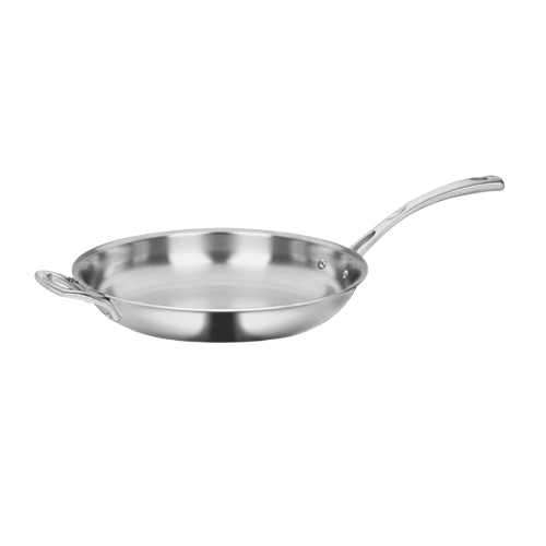 French Classic Tri-Ply Stainless Cookware 12" Frying Pan with Helper Handle