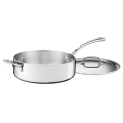French Classic Tri-Ply Stainless 5.5 Qt. Sauté Pan with Helper Handle and Cover
