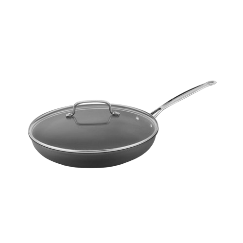Chef's Classic™ 12" Nonstick Hard Anodized Skillet with Glass Cover