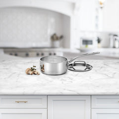 Custom-Clad 5-Ply 1 Qt. Saucepan with Cover