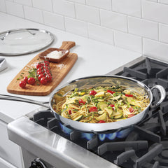 PureClad™ Triple-Ply 12" Stainless Steel Skillet with Helper Handle and Cover